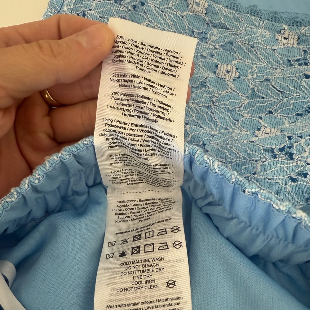 NWT Vero Moda Blue Lace Shorts - Picture 4 of 7